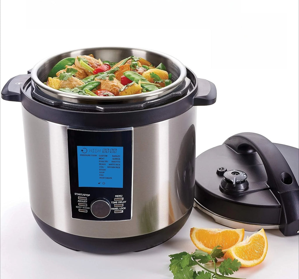 Electric Pressure Cooker Stainless Steel 6 Quart Slow Cook Rice Cook Steam All Seasons Universal Stainless Steel