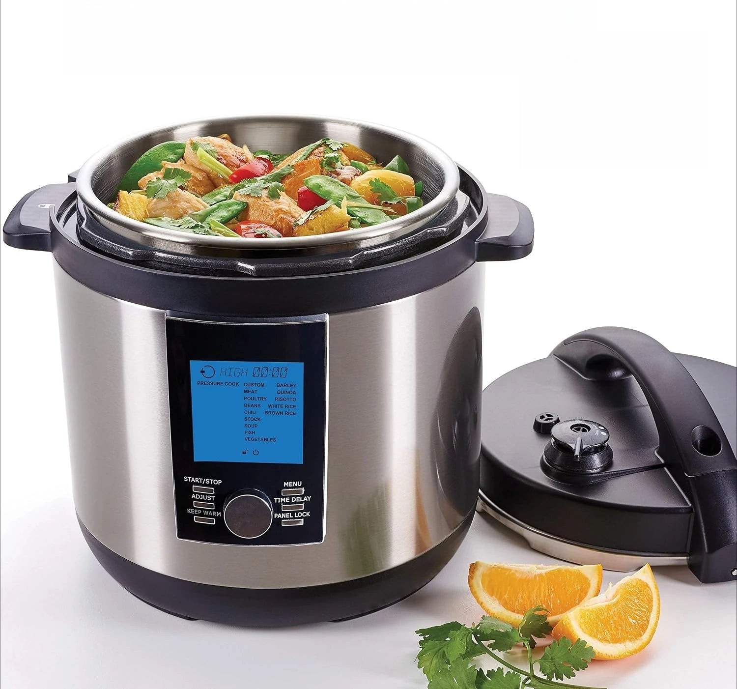 Electric Pressure Cooker Stainless Steel 6 Quart Slow Cook Rice Cook Steam All Seasons Universal Stainless Steel