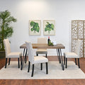 Amisos 5-Piece Dining Set: Hairpin Table with 4 Chairs, 3 Color Choices