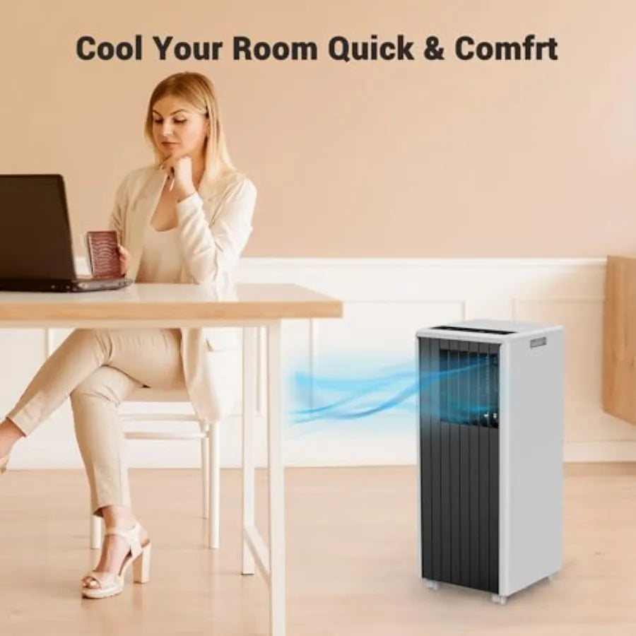 8, 000 BTU Portable Air Conditioners, 4-in-1 AC Unit with Cool, Fan, Dehumidifier and Sleep Mode, Up to 350 Sq.Ft, Quiet Operat