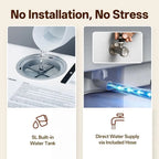 Portable Countertop Dishwashers, Compact Dishwashers with 5L Built-in Water Tank & Inlet Hose, 5 Washing Programs, Baby Care, Ai