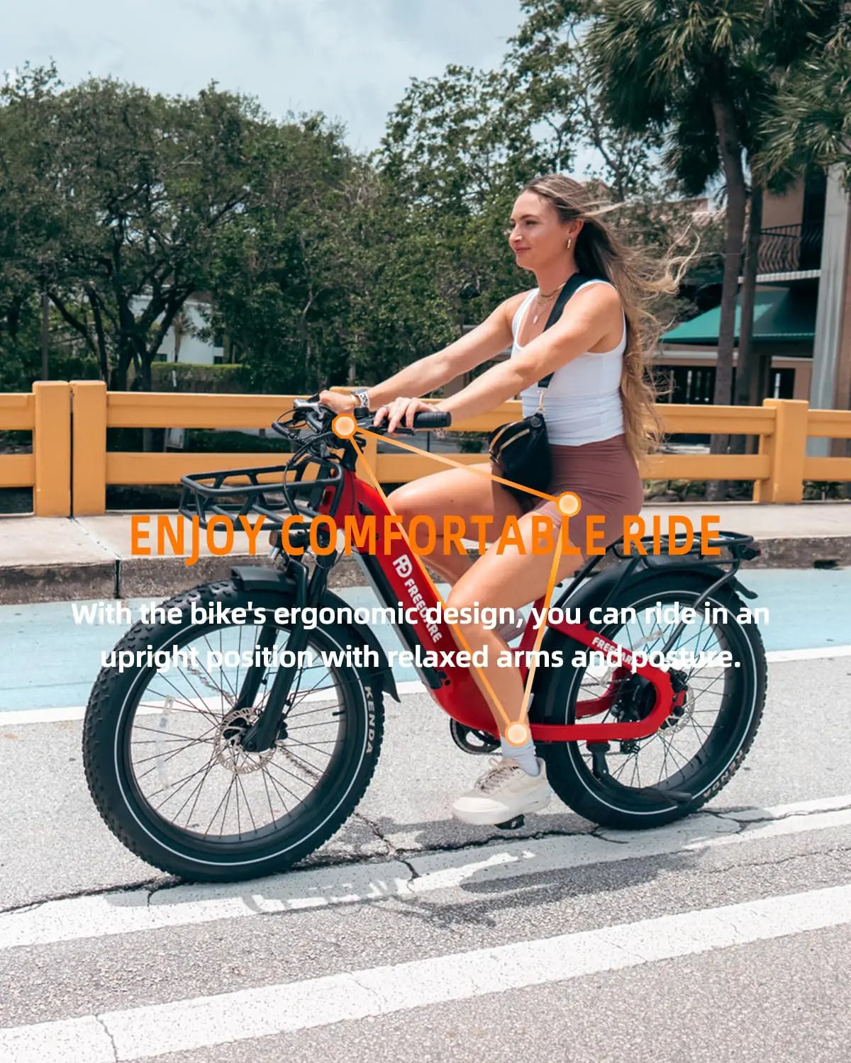 FREEDARE Electric Bike for Adults 750W BaFang Motor,48V20Ah Battery,GPS Smart App Mountain Ebike 26x4 Fat Tire Electric Bicycle