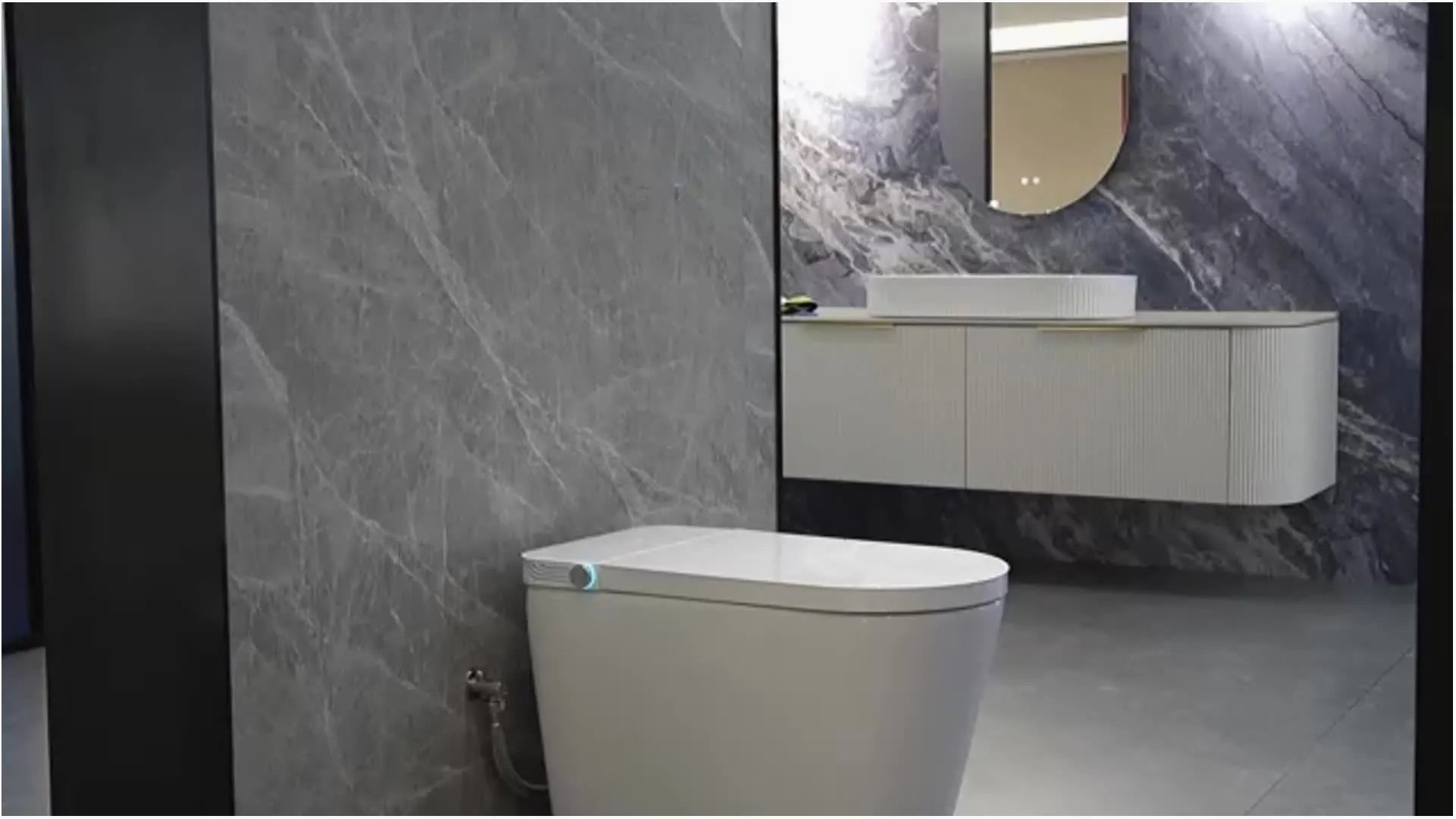 Smart Bidet Toilet with Heated Seat, Warm Air Dryer, Auto-Lift Soft-Close Lid, Touchless Flush, Tankless Heating System, Elongated Bowl Design – Modern Comfort Bathroom Upgrade
