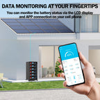 51.2V 135Ah Rack Mount LiFePO4 Battery Smart APP LCD Screen Lithium Iron Phosphate Battery For Solar Energy Storage Off-Grid System