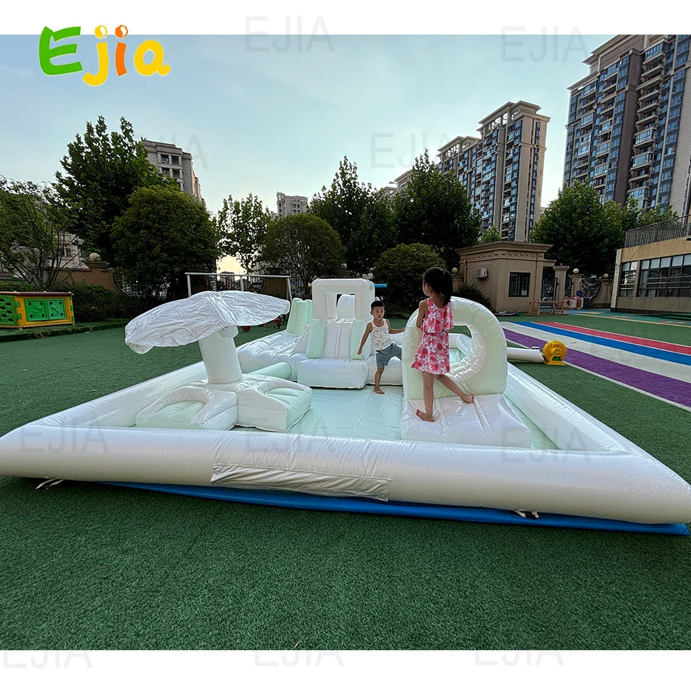 20ft Large  Commercial Inflatable Obstacle Course Bounce House Dry/Water Park Splash Pad Soft Play  Ball Pit Playground For Party Birthday