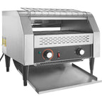 Commercial Conveyor Toaster, 450 Slices/Hour Conveyor Belt Toaster, Heavy Duty Stainless Steel Commercial Toaster Oven, Electric Restaurant Commercial Toaster for Toast Bun, Bagel, Bread