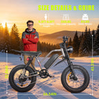 1500W Mountain Ebike 48V 15Ah Lithium Battery 31MPH Max Speed 65Miles Long Range Adult Off Road Electric Mountain Bike 20 inch