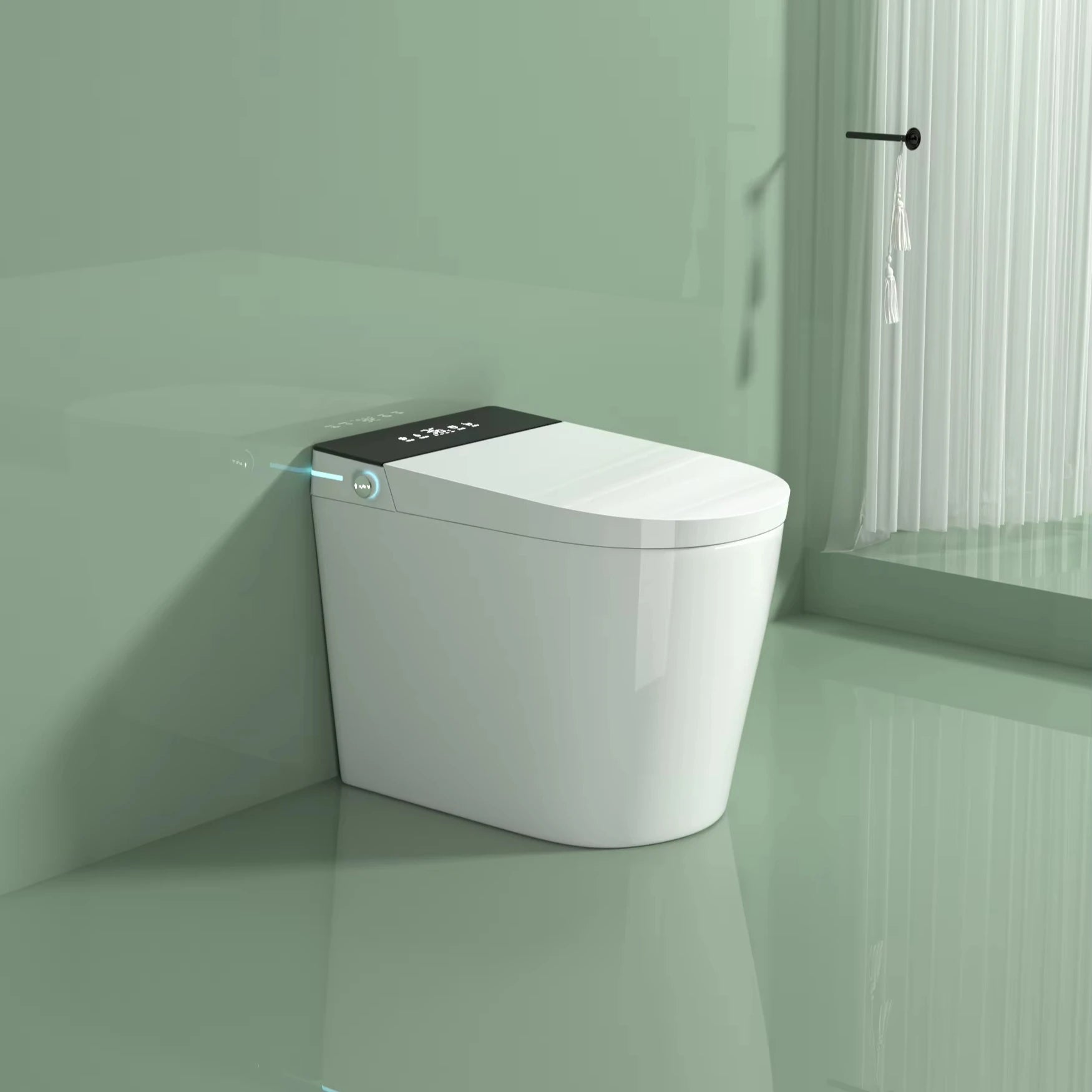 Intelligent Smart Toilet with Remote Control Heated Seat Water Spray Bidet Automatic Deodorization Luxury WC