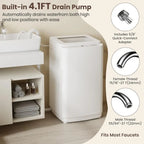 Compact 14 lb Automatic Washer and 1.5 Cu.ft Portable Dryer Combo with Built-in Drain Pump, Ideal for RV, Dorm, and Small Spaces
