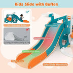 Toddler Swing and Slide Set with Basketball, Climber, and Tunnel - Outdoor Playground Equipment for Kids