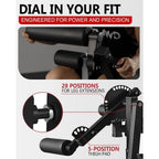 Leg Extension and Curl Machine, Lower Body Special Leg Machine, Adjustable Leg Exercise Bench with Plate Loaded