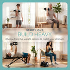 Adjustable Dumbbells Set 25 lbs Each with Rack, Quick-Change Weights 5-25 lbs for Home Gym Strength Training