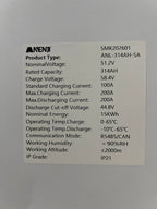 Aninerel US STOCK 48V 314Ah LiFePO4 Battery 15Kwh solar battery 6000+ Cycles BT 51.2V 314Ah Home Solar RV Lithium Battery BMS