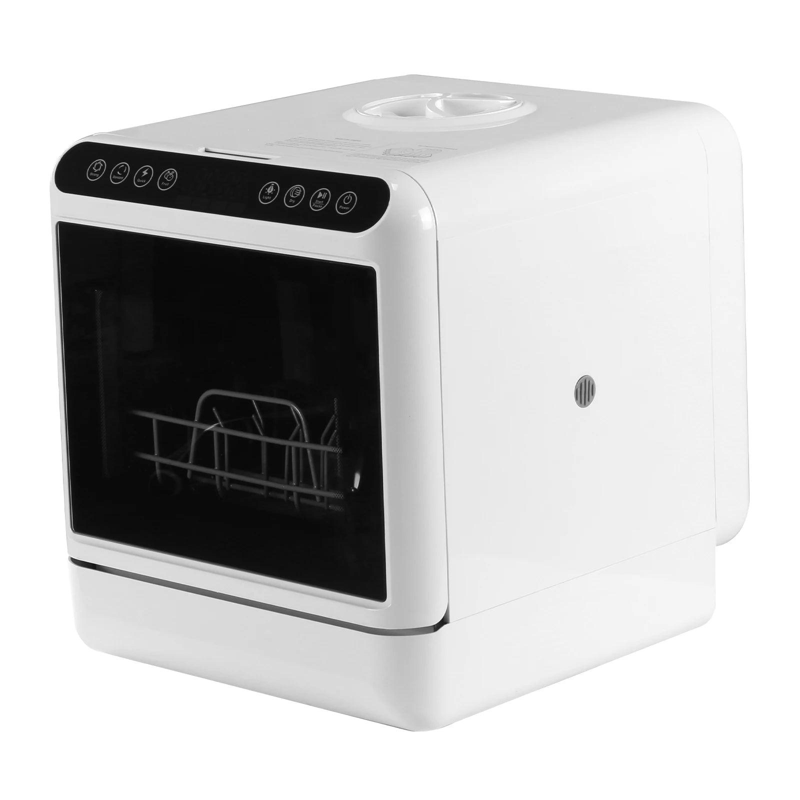 Countertop Dishwasher No Hookup Needed Automatic Dishwasher 360° Dual Spray High-Temp& Air-Dry Function for Apartments& RVs