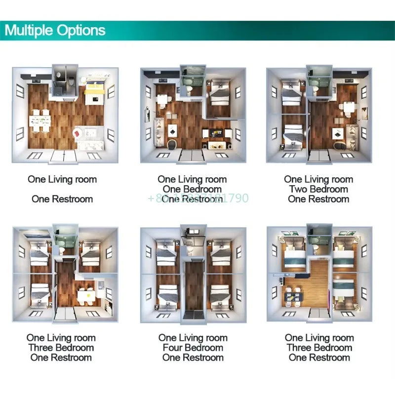 20Ft Container House Steel Mobile Modular Tiny Homes Container Expandable Prefabricated Folding House Container for Portugal