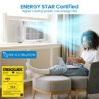 10,000 BTU Window Air Conditioner, Air Conditioners Window-Mounted Room Fast Cooling for 450 Sq.Ft. Indoor Window AC Unit for Summer, Auto-Restart, 3 Cooling & Fan Speeds, Remote/App Control