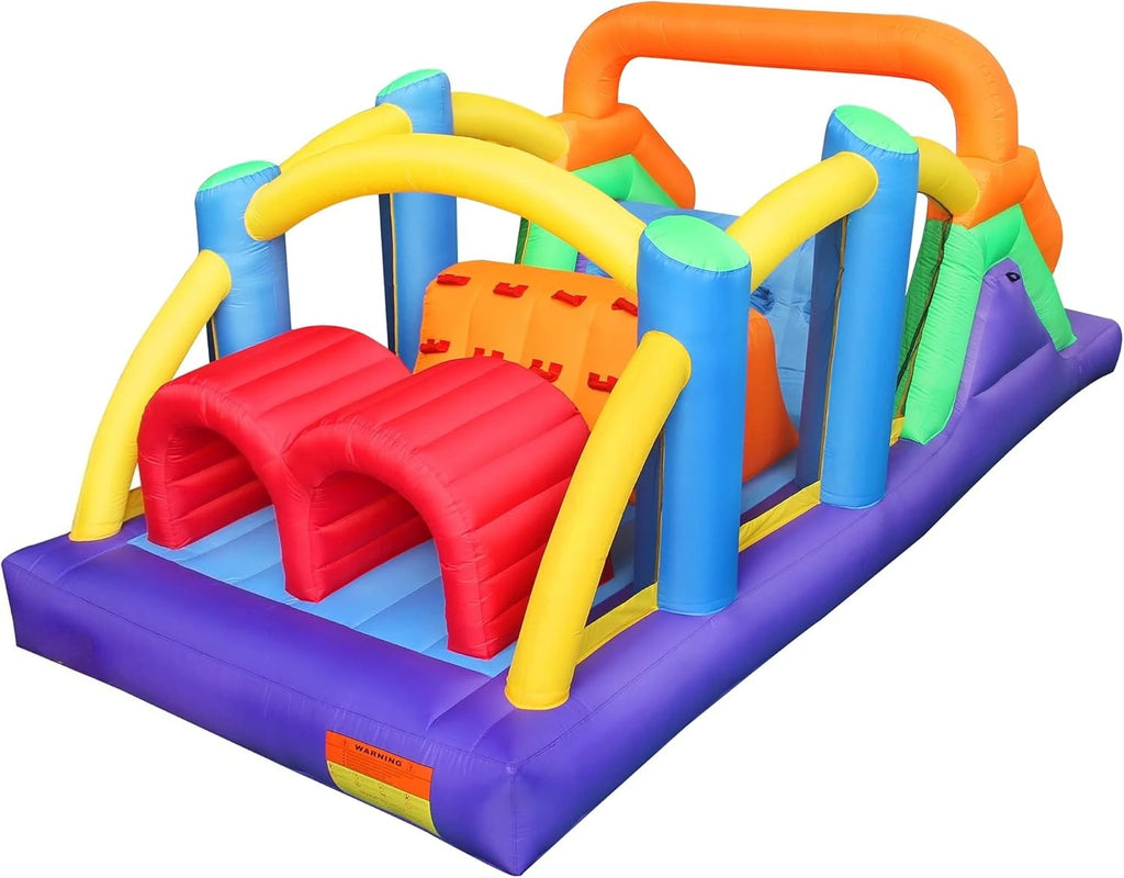 Inflatable Obstacle Course Bounce House Castle with Slides Bounce Area and Obstacles Inflatable Jumping Castle with Blower