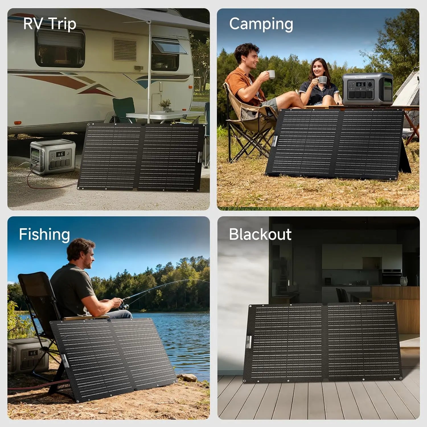 ALLPOWERS SE100 Foldable Portable Solar Panel 100W / 200W Solar Battery Charger Outdoor Emergency Backup Power for Camp RVs Home