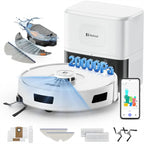 Robot Vacuum and Mop 20,000Pa Suction, 120-Day Self-Emptying, LiDAR Navigation, App Control for Pet Hair, Hard Floors, Carpet