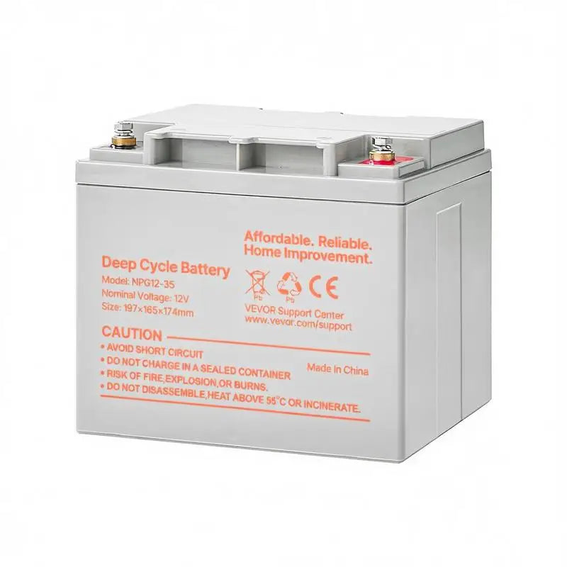 2 Pack 12V 35Ah Deep Cycle Battery, Sealed AGM Technology, Rechargeable Lead Acid AGM Battery, Backup Replacement for Scooters, Mobility Wheelchair, Solar System Off-Grid Home Energy Storage