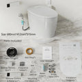 Sanyipace High-end 1000 Gram MaP Smart Toilet Seat and Bidet Extended Elliptical Shape Ergonomic Milky White Design ADA Height with Instant Heating Warm Water Auto Toilet