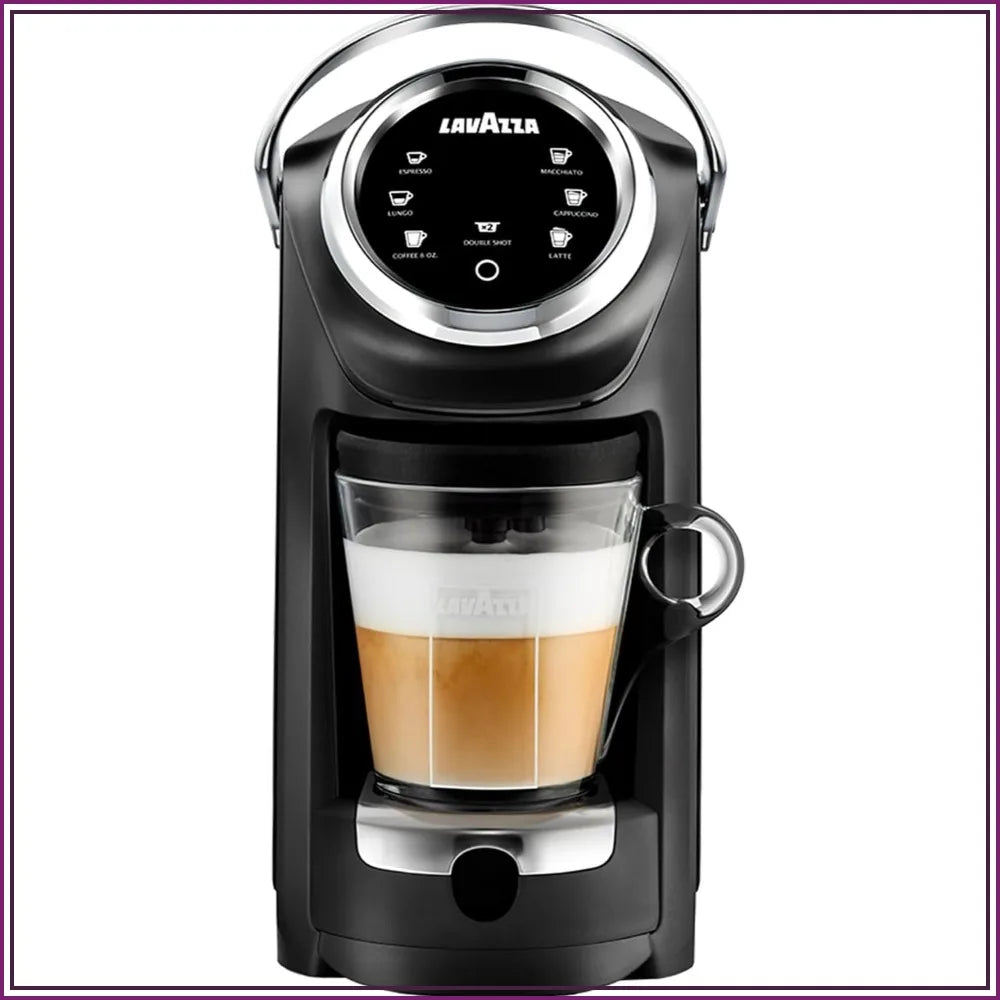Single Serve Espresso & Coffee Machine with Built-in Milk Frother, Adjustable Heights, Double Shot Function