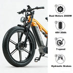 US STOCK RANDRIDE YX80 2000W Dual Motor All-Terrain E-Bike 48V 20Ah Long Range Full Suspension 7-Speed Off-Road Electric Bike