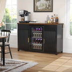 Large Coee Bar Cabinet with ridge Space, Mini ridge Cabinet with Wine Storage, Buet Sideboard Table or Home, luted ern Design,53