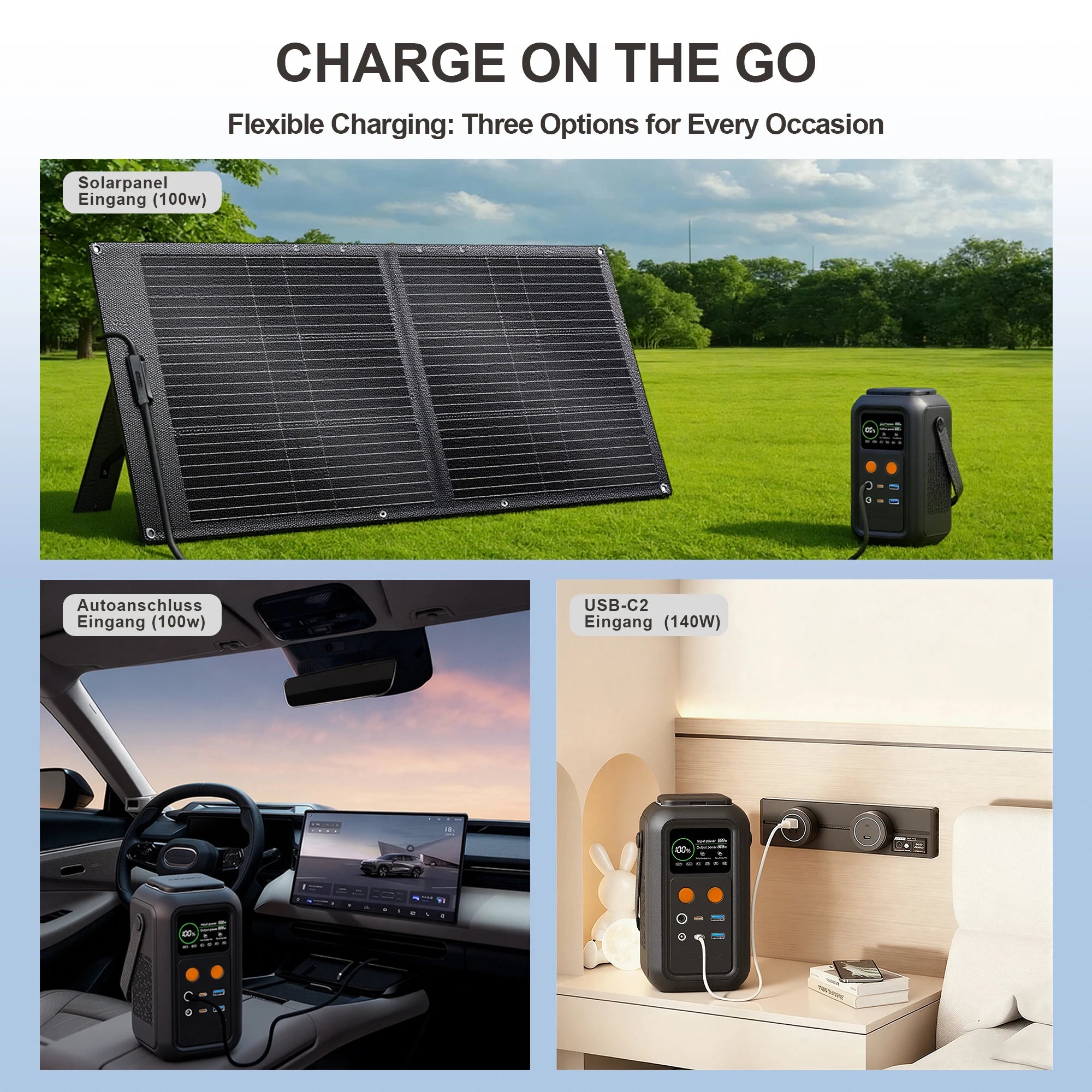 CTOLITY 192Wh Camping Power Station 200W Power Bank 60000mAh LiFePo4 Portable Charger Battery Outdoor Solar Generator Supply