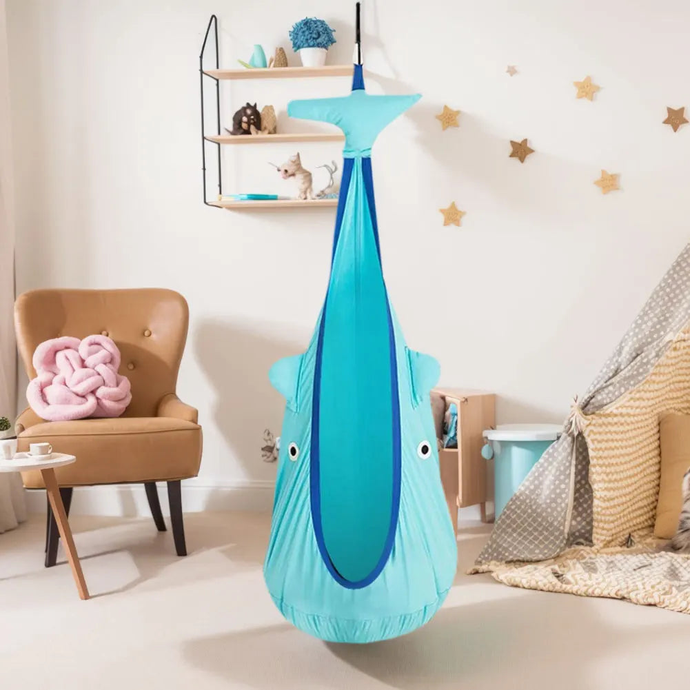 Children Cloth Swing Bed Animal Shape Cozy Swing Pod Chair Wear Resist Comfortable Seat Nest for Indoor Courtyard Playing