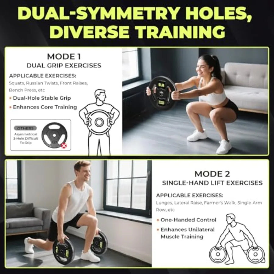 Barbell Weight Set, 45 LB Adjustable Free Weights Bar Set for Home Gym Strength Training, Full Body Workout, Muscle Building, H