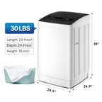Portable Washing Machine - Compact Twin Tub Mini Washer & Spin Dryer Combo with Built-in Gravity Drain, 110V Electric Laundry Machine for Apartments, Dorms, RV, Camping - Energy Efficient, Quiet, Space Saving, No Installation