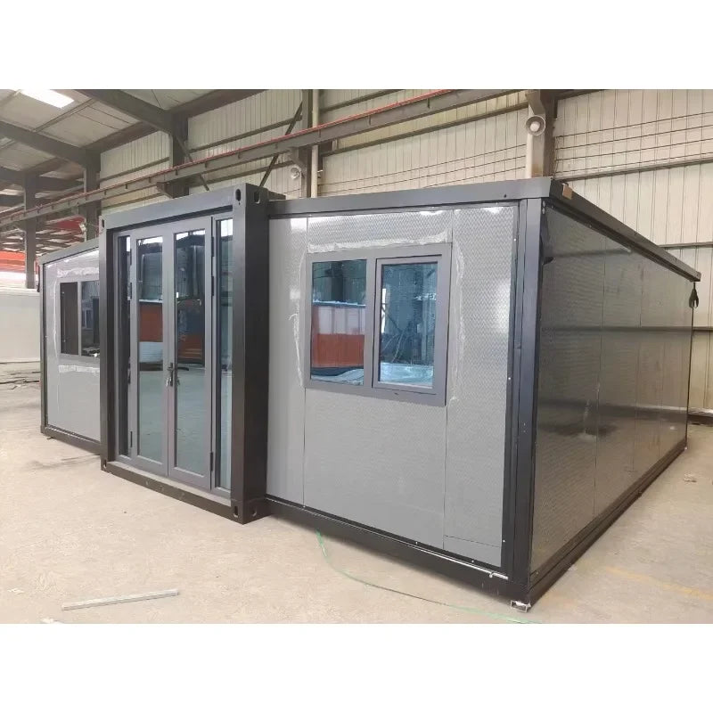 Folding Container House Prefab Expandable 36㎡ Container House Modern 2 Bedroom Hotel Office Foldable Portable Mobile Tiny Homes