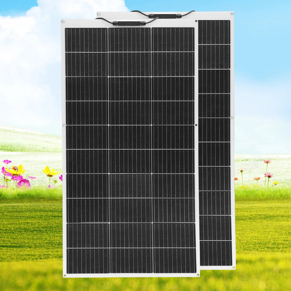 WUZECK Flexible Rechargeable Solar Panel Battery 100W 1pcs ~10 pcs High Efficiency Cell (100W, 200W, 300W, 400W, 500W, 1000W)
