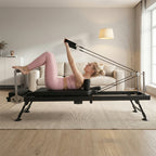 78 In Smooth Glide Carriage Reformer with Springs Resistance Portable Pilates Machine 300 LBS Capacity Suitable for All Levels
