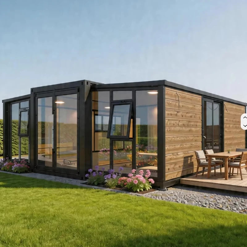 Luxury Mini Container Cottage House Homes - Modern Mobile Prefab Light Steel Tiny House Flat Pack Villa