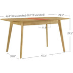 5-Piece Dining Set with Chairs, Compact Modern Table for 4, Kitchen & Dining Furniture, Rubberwood and Oak Veneer