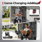 Sportsroyals Home Gym Equipment, 150LBS Weight Stack, Full Body Workout Machine with Pulley System for Strength Training