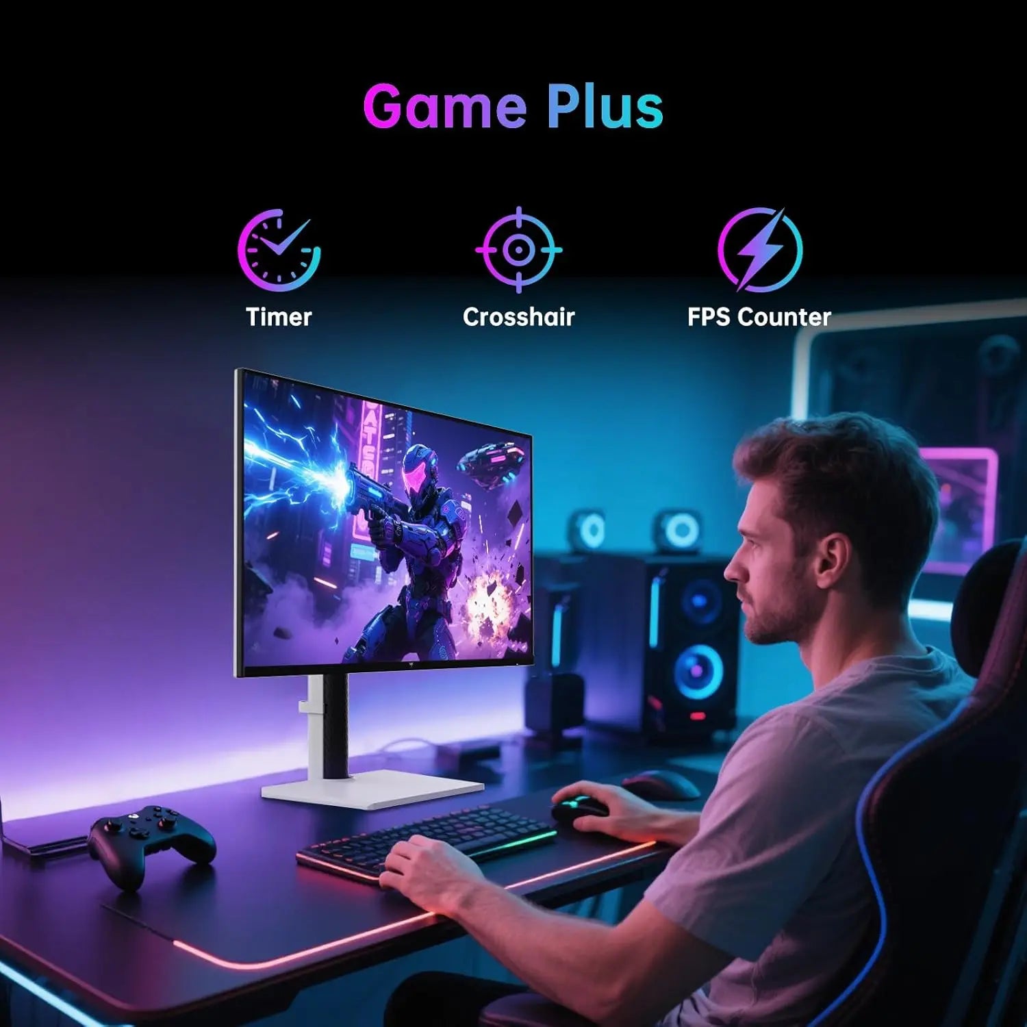 KTC 27 Inch 4K Gaming Monitor, Dual Mode UHD 160Hz & FHD 320Hz, Fast IPS, HDR400 90W Type-C, HDMI 2.1 & DP 1.4 H27P6