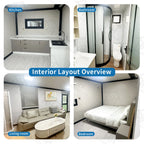 Luxury 1-4 Bedroom Extendable Modular Container Villa Foldable Portable Houses with Kitchen 20ft and 40ft Sizes Tiny Homes