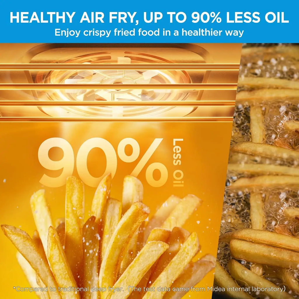 French Door Toaster Oven Air Fryer Combo, 10-in-1 26.4 QT Countertop Oven with 25% Faster Cooking and 90% Less Oil, Stainless