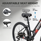 26" Electric Bike for Adults, 500W Peak Motor, 20MPH, 35+ Miles Range, 432Wh Battery, Commuter Ebike with Basket, 7-Speed, Lightweight