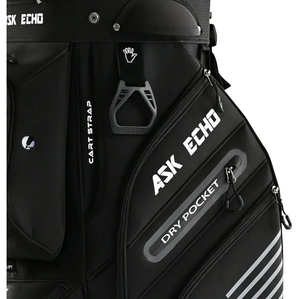 14-Way Organizer Golf Cart Bag, Premium with Handles and Rain Cover for Men
