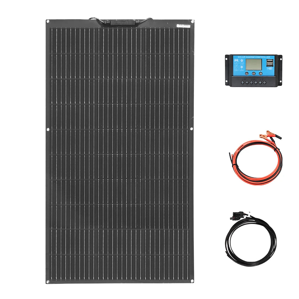 WUZECK Flexible Rechargeable Solar Panel Battery 100W 1pcs ~10 pcs High Efficiency Cell (100W, 200W, 300W, 400W, 500W, 1000W)