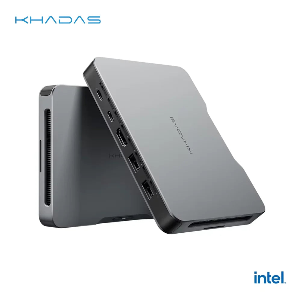 Khadas Mind 2s Mini PC Portable Desktop AI PC with Intel Core Ultra 7 255H Processor, 64GB+2TB,  Thunderbolt 4, Windows 11 Home