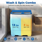 Portable Washing Machine with 18 LBS Washer and 8 LBS Spinner Combo-Blue