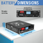 51.2V 135Ah Rack Mount LiFePO4 Battery Smart APP LCD Screen Lithium Iron Phosphate Battery For Solar Energy Storage Off-Grid System