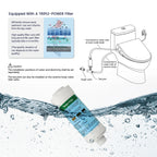 Smart Bidet Toilet Seat with Side Knob Adjustable Heated Seat with Water Temperature and Pressure Adjustment Portable Bidet with Automatic Nozzle Cleaning