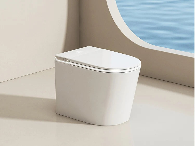 Luxury Smart Toilet with Tankless Design Instant Heating Adjustable Water Spray Bidet Automatic Flushing System