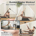 Pilates Reformer, PAETA 92" Wooden Pilates Reformer Machine with Springs, Pilates Machines for Home Use and Studio, Pilates Equipment with Sitting Box, Jump Board and Accessories